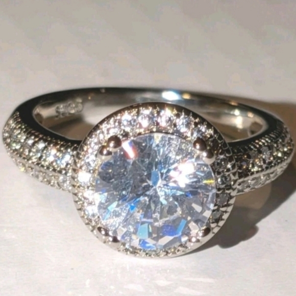 Stunning 3ct Cushion Lab Created diamond 925 Silver Unisex Ring Sz 6